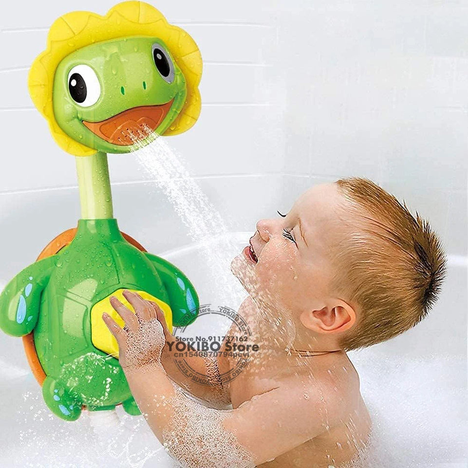 Turtle Baby Bath Toys Spray Bathing Tub Fountain Toys for Kid Hand Shower Floating Bathtub Shower Pool Bathroom Toy for Baby